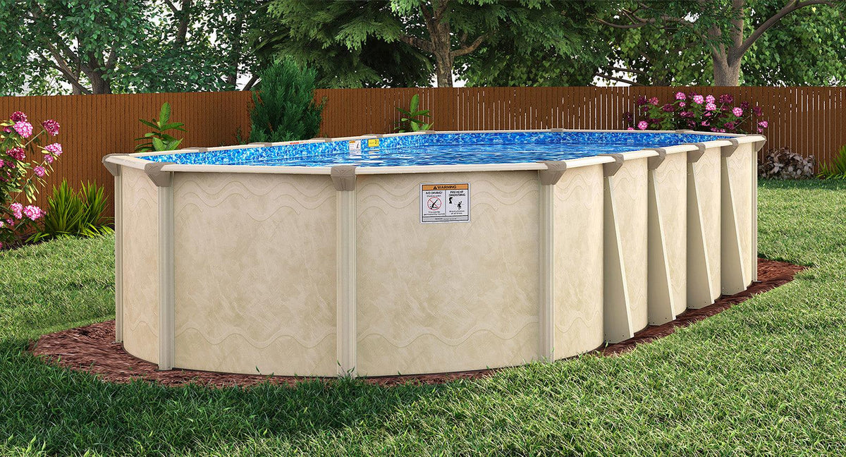 15' x 30' Coral Sea 7" Steel Frame Oval Pool & Bundle | 52" or 54"