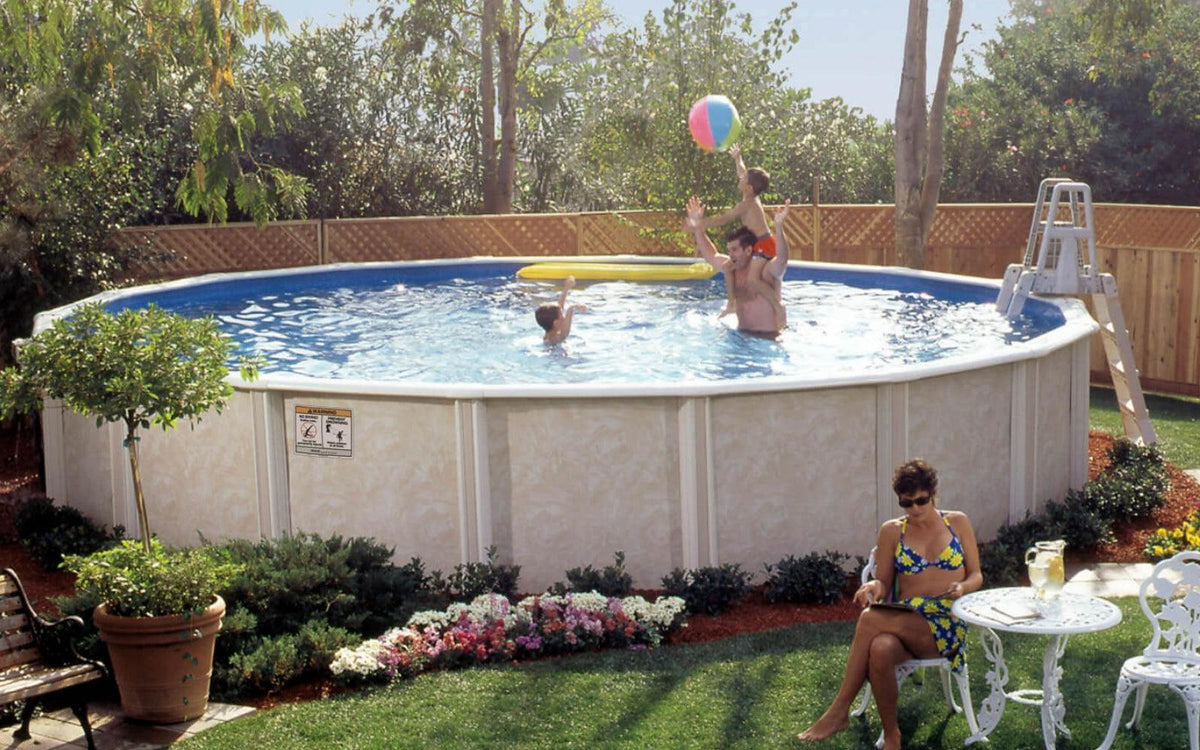 27' x 52" Whispering Wind III Semi In-Ground Pool with In-Step & Bundle