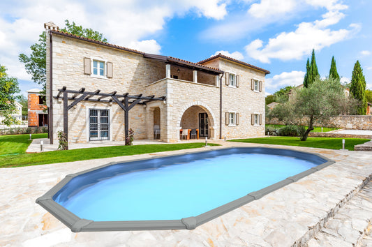 12' x 20' x 52" Steel 7" Frame Semi Inground Oval Pool