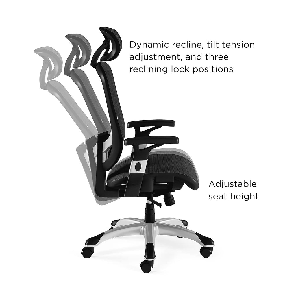 Union & Scale Flexfit Hyken Mesh Task Chair, Black, 2/Pack (UN59460V-CCVS)