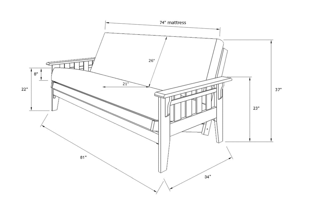 Kodiak Furniture Tucson Futon Set, Peter's Cabin