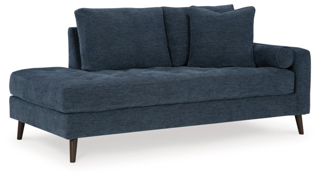 Signature Design by Ashley Bixler Right-Arm Facing Corner Chaise, 37" W x 75" D x 37" H, Blue