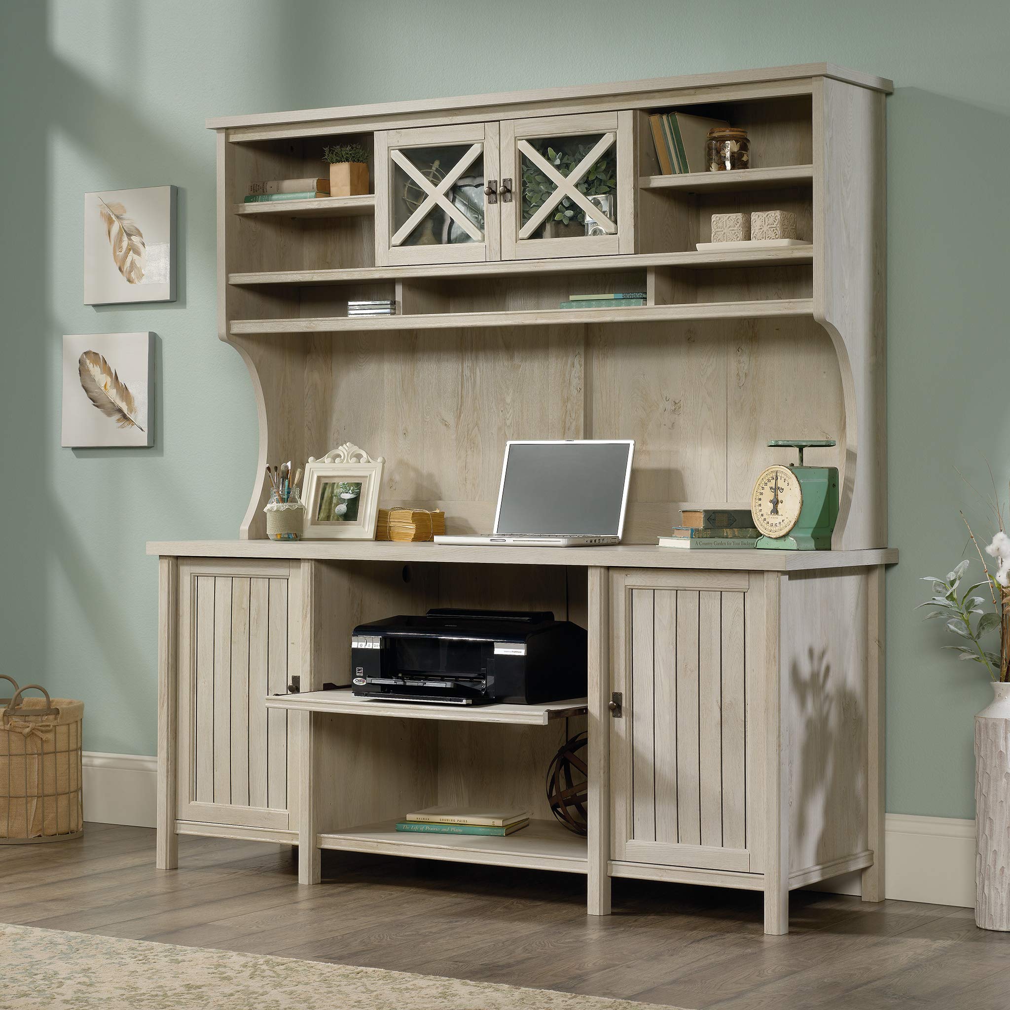 Sauder Costa Large Hutch, Chalked Chestnut finish