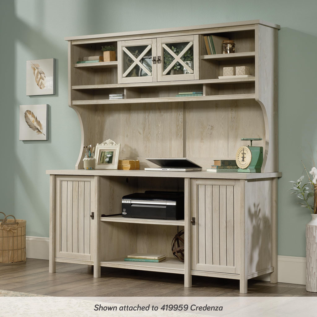 Sauder Costa Large Hutch, Chalked Chestnut finish