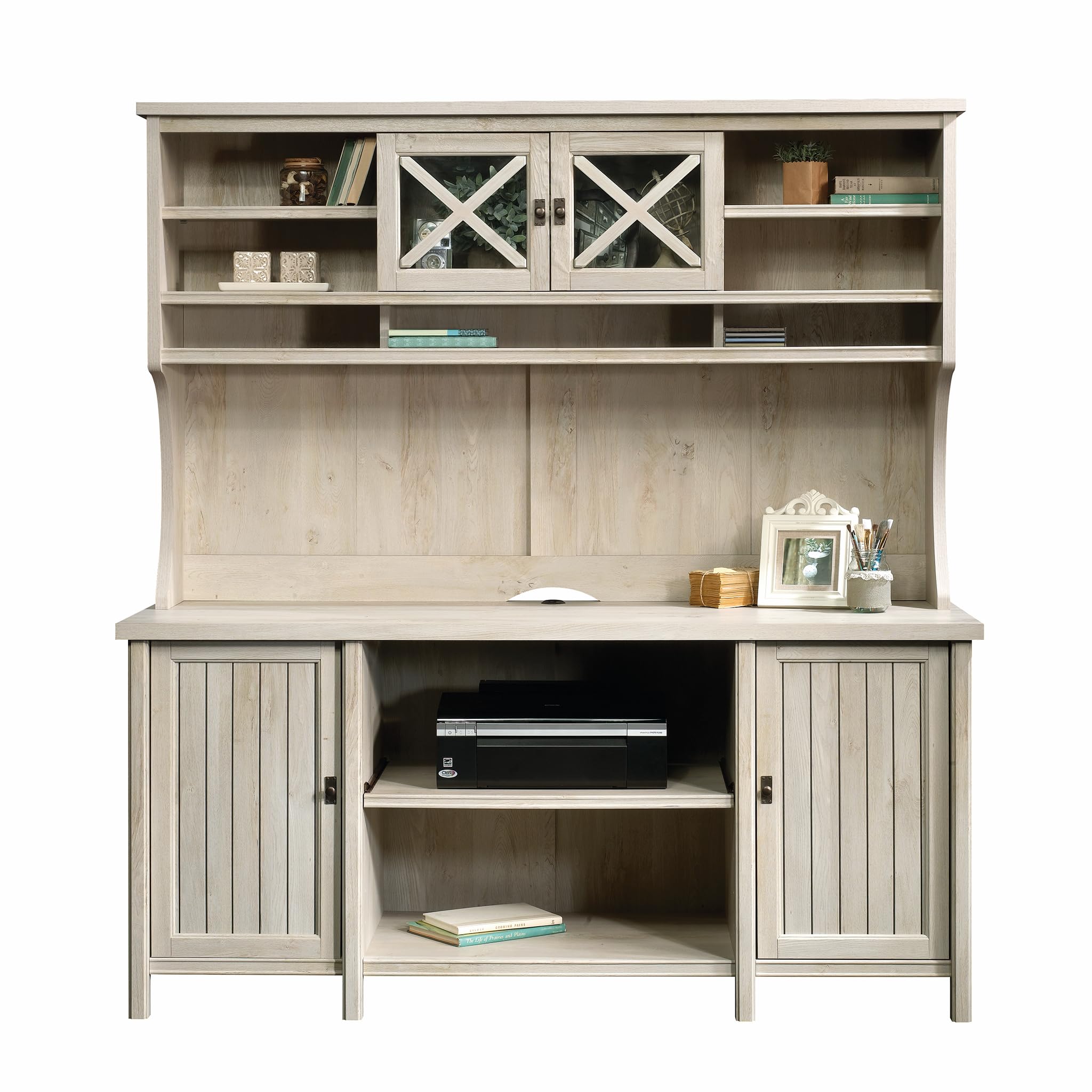 Sauder Costa Large Hutch, Chalked Chestnut finish