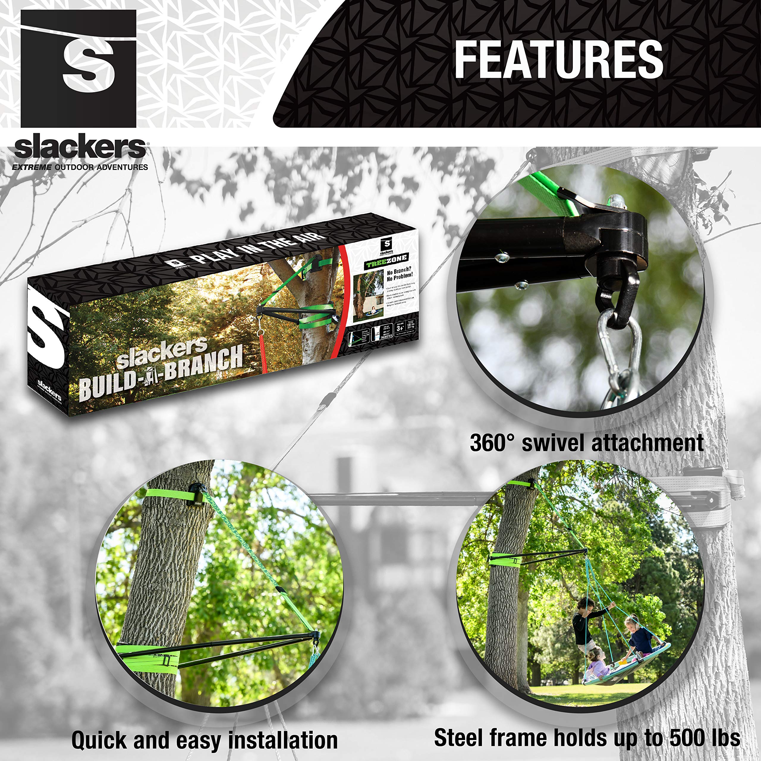 Treezone Build-a-Branch - Turn Any Healthy Tree Into The Perfect Swinging Tree - Build-a-Branch Tree Swing Hanging Kit - Made for Trees 12