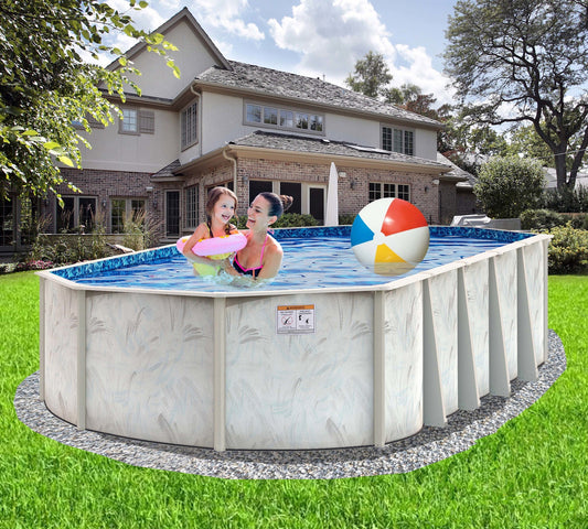 15'x24'x48" Coastal 5" Steel Frame Oval Pool & Bundle - 48"