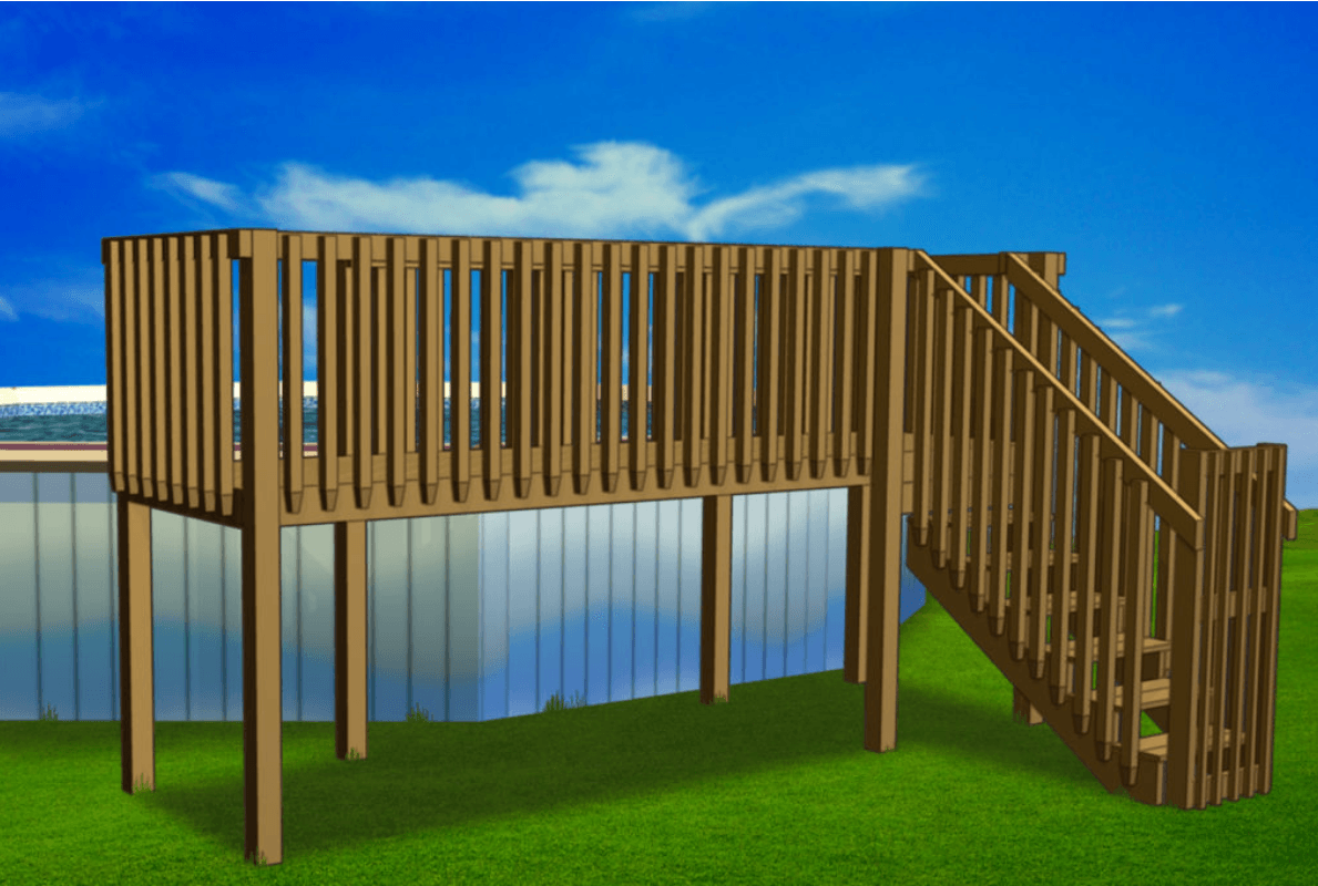 8 ft. x 12 ft. Connect-a-Deck and Entry Steps