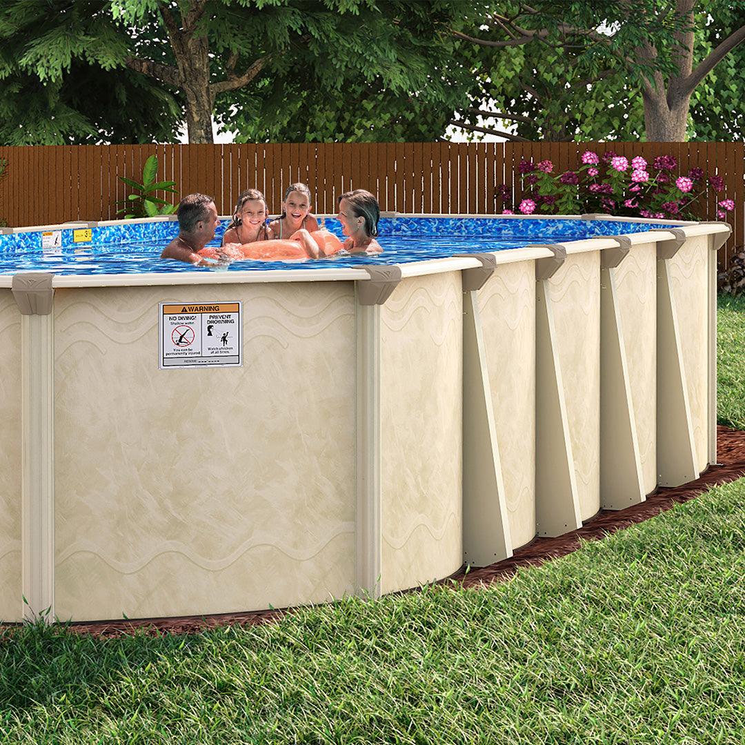 15' x 26' Coral Sea 7" Steel Frame Oval Pool & Bundle | 52" or 54"