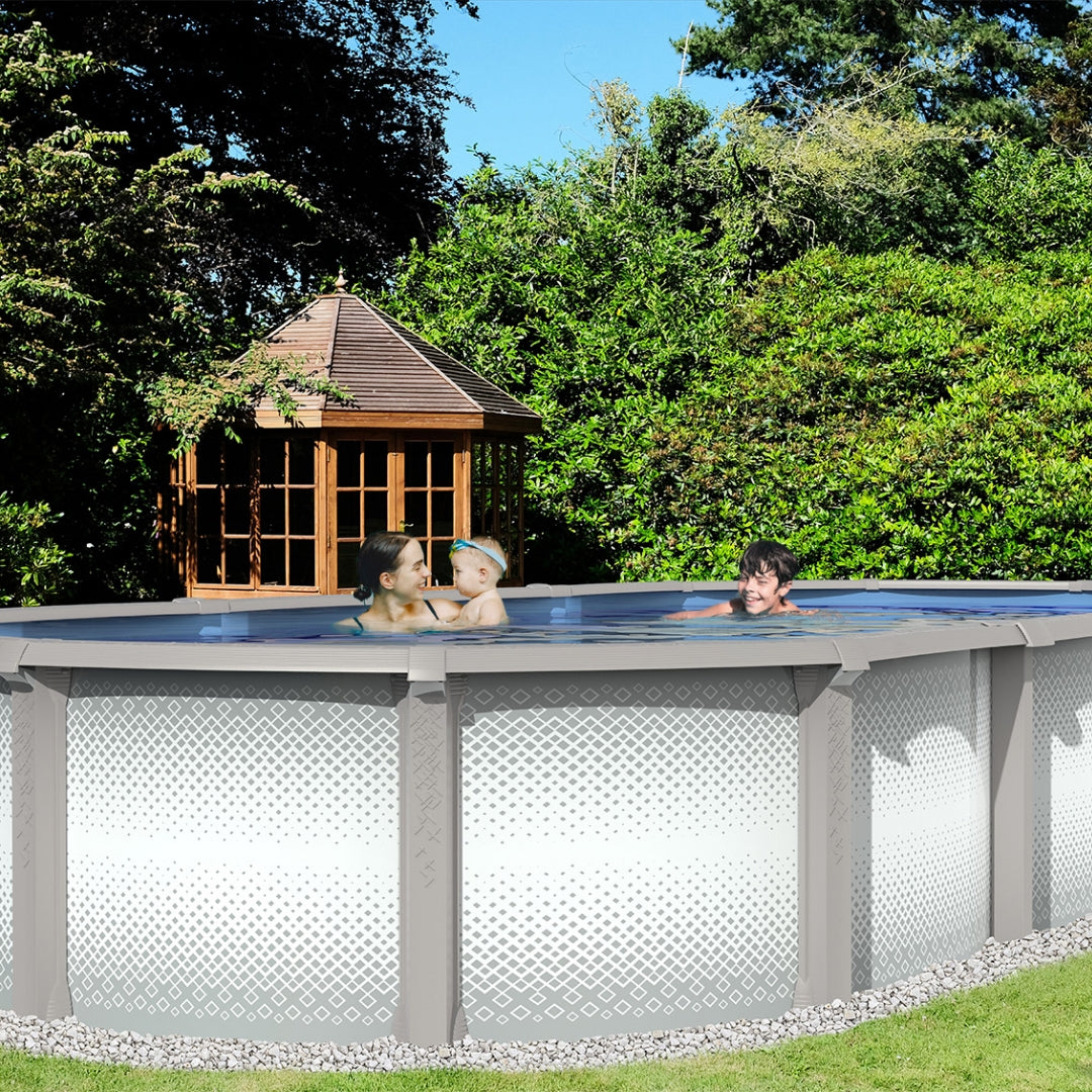 15' x 25' x 54" Jumbo 10" Resin Salt Oval Pool
