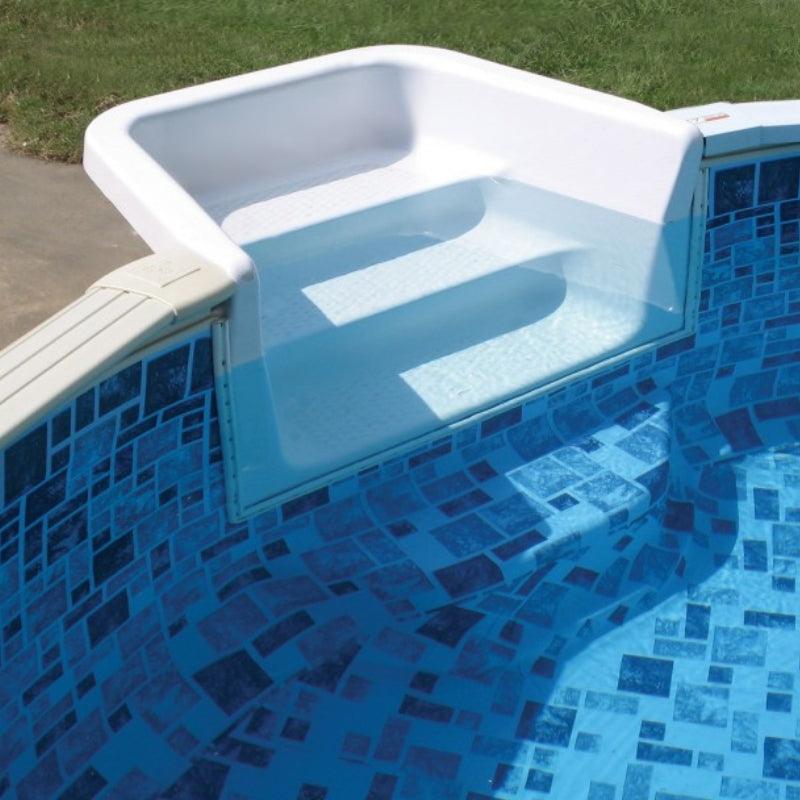 27' x 52" Whispering Wind III Semi In-Ground Pool with In-Step & Bundle