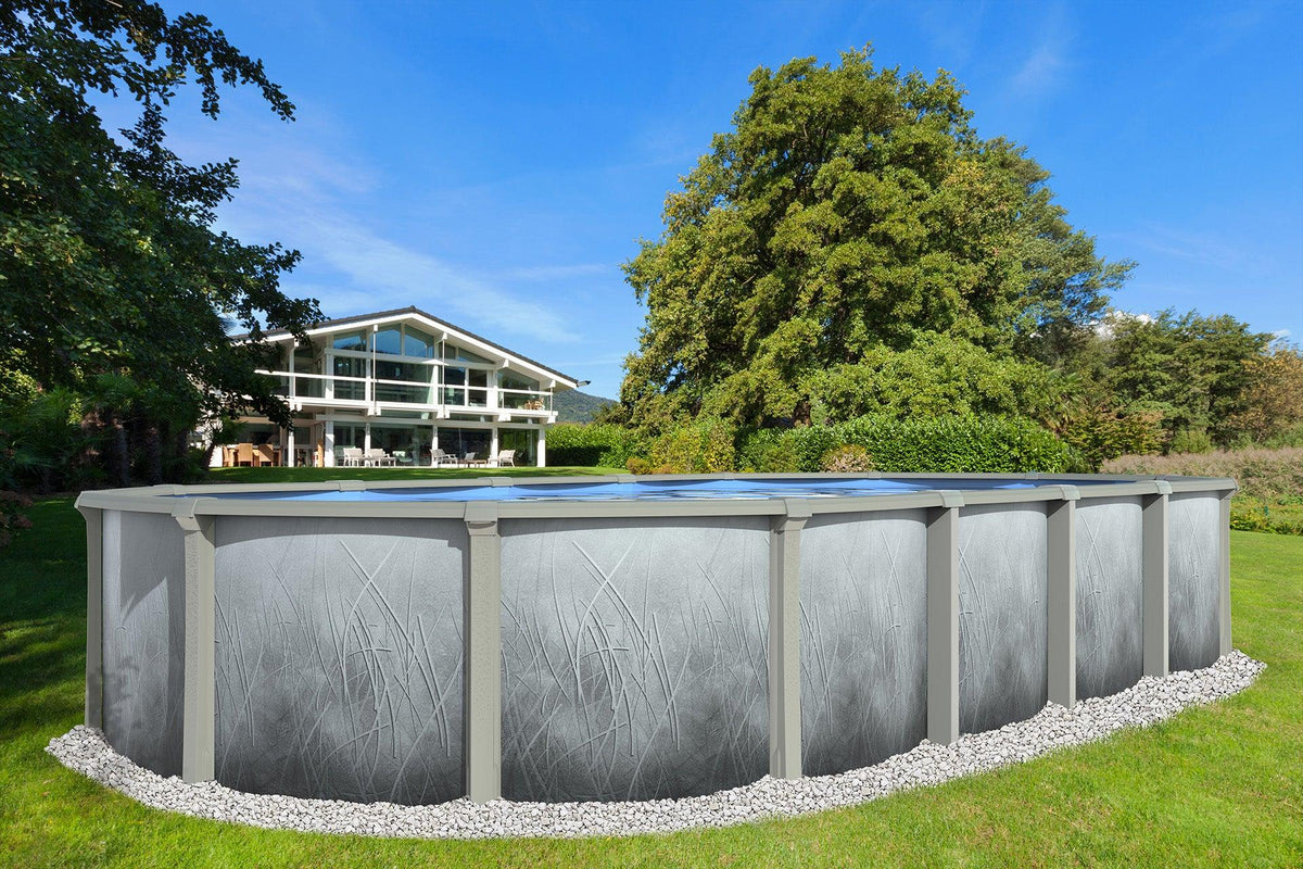 15' X 25' x 54" Mirage Oval Resin Frame Salt Pool w/Standard Size In-Wall Skimmer