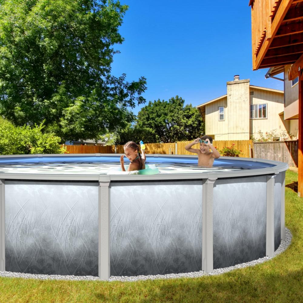 30' X 54" Mirage Round Resin Frame Salt Pool w/Standard Size In-Wall Skimmer