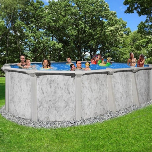 18' x 33' x 54" Sea Shore Hybrid 7" Frame Oval Pool & Bundle