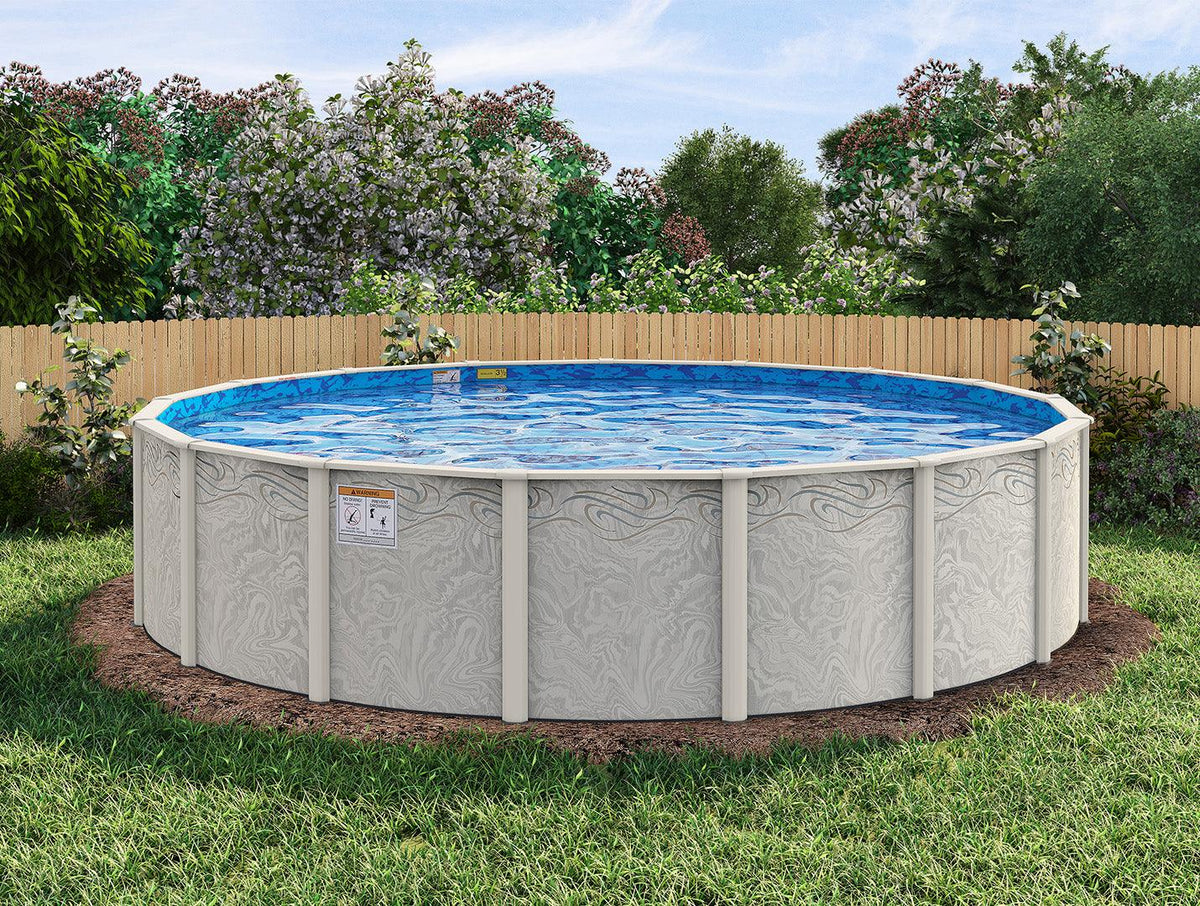 24' Silver Interlude 8" Hybrid Frame round Pool & Bundle/ 52" or 54"